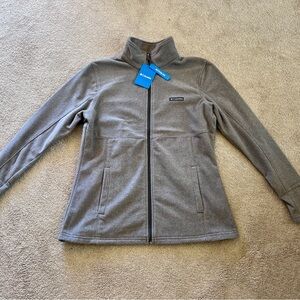 Columbia Basin Trail III Full Zip Fleece Jacket Gray Womens XL NWT